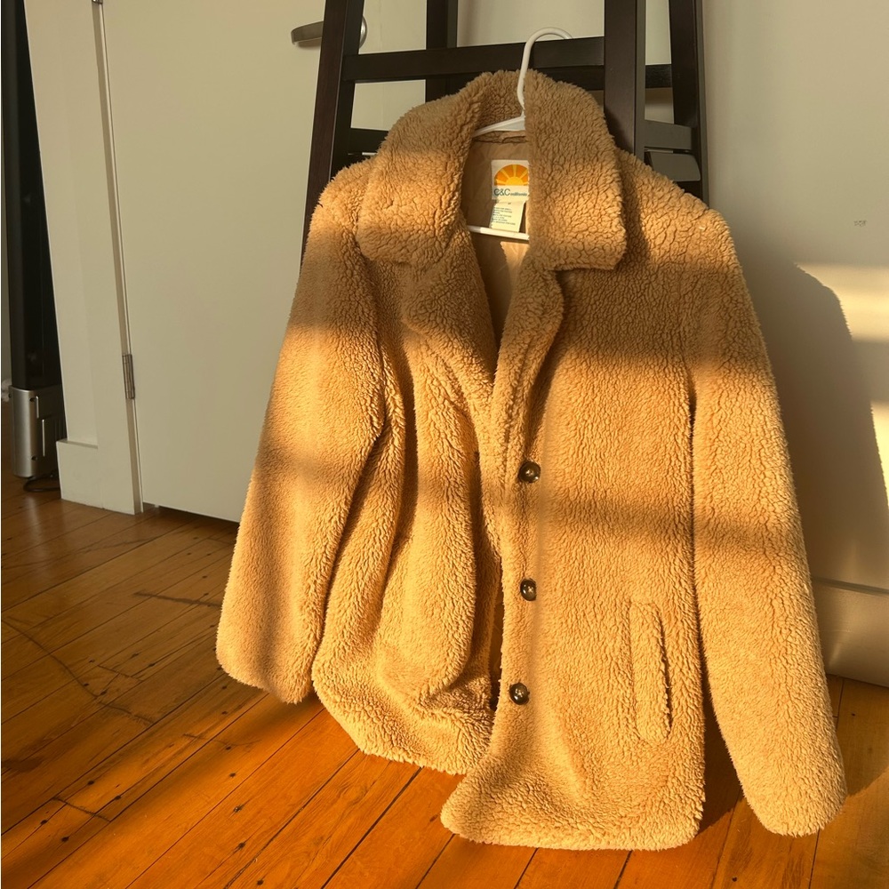 C&C California Warm Tan Teddy Jacket
